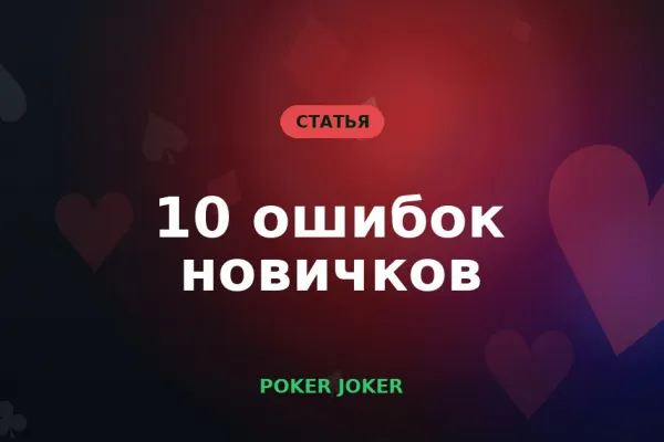 10 ошибок новичков в мобильном покере и как их избежать