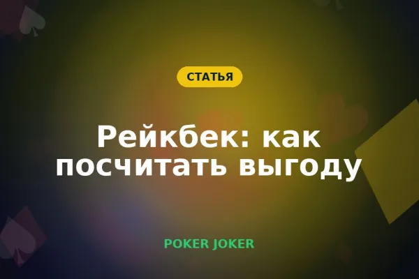 Рейкбек в клубном покере: как он работает и как посчитать выгоду