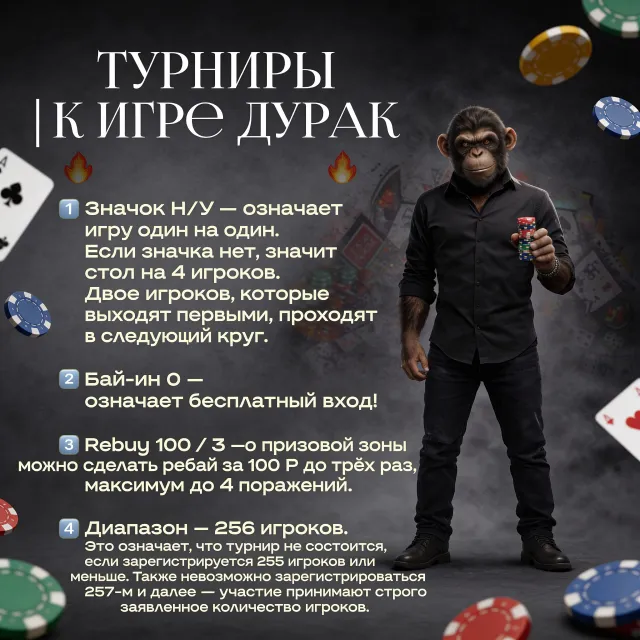 Турнир по Дураку (Подкидной) — Эксклюзивный формат | Вход 0₽